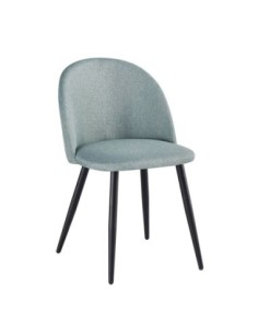 BELLA Chair Metal Black/Fabric Mixed Green