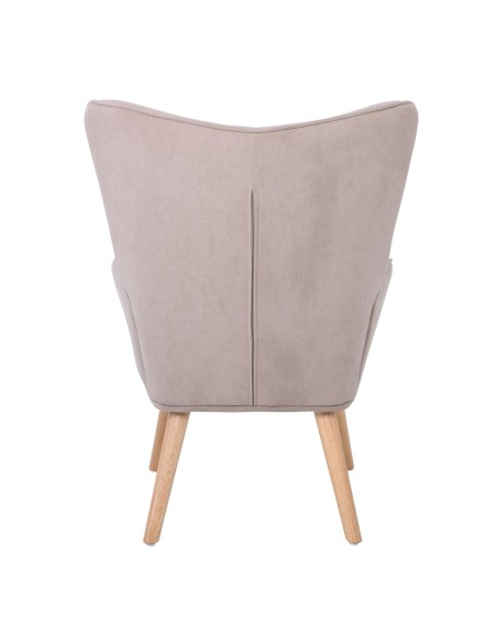 ALMA Πολυθρόνα - Μπερζέρα Σαλονιού - Καθιστικού Φυσικό Ύφασμα Velure Ανοιχτό Καφέ,K-D