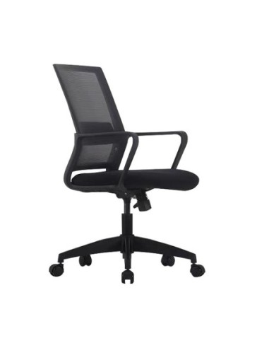 BF2115 Office Armchair Black Mesh-Fabric
