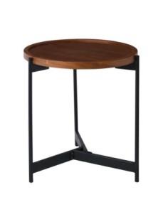 TOSS Coffee Table D.50 H.54cm Metal Black/Walnut
