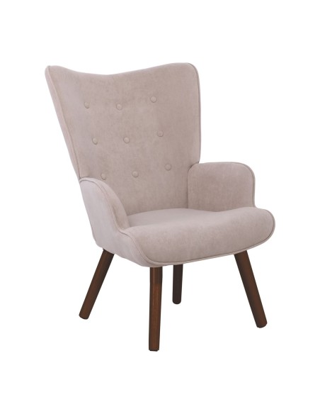 ALMA Armchair Walnut - Velure Light Brown (K-D)