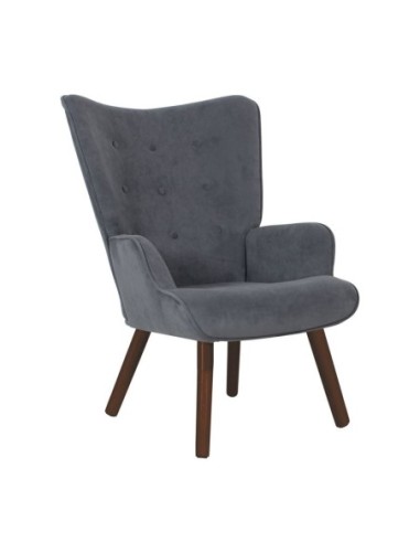 ALMA Armchair Walnut - Velure Grey (K-D)