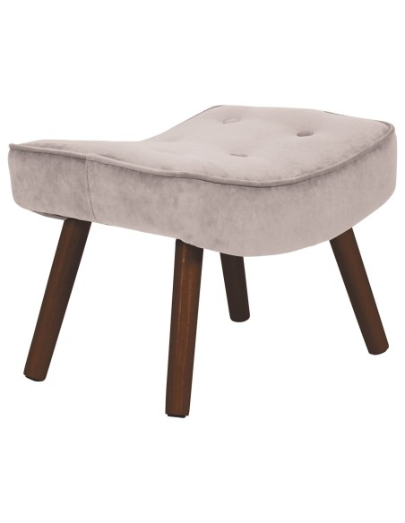 ALMA Stool Walnut - Velure Light Brown (K-D)