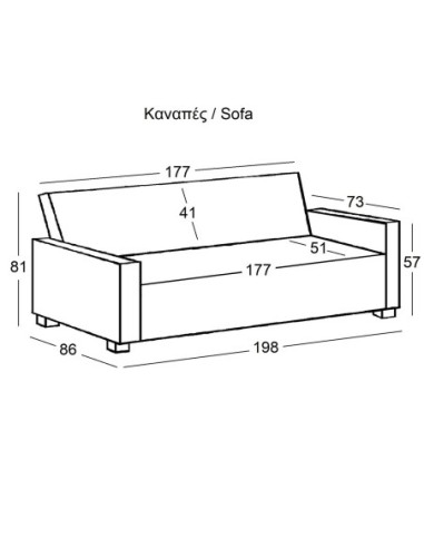 HIT Sofa-Bed - Fabric Dark Grey