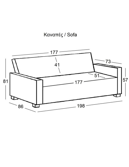 HIT Sofa-Bed - Fabric Dark Grey