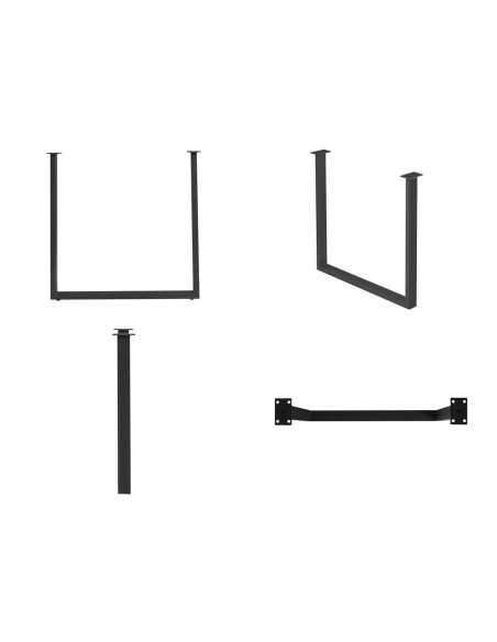 LIZARD Βάση Τραπεζιού Set 2 τεμαχίων 79x6 H.73cm Μέταλλο Μαύρο