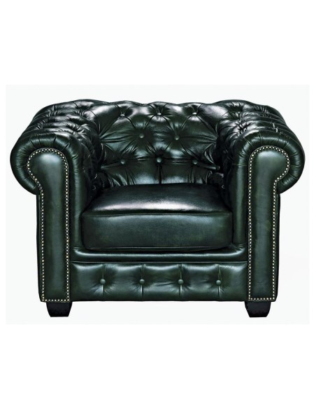CHESTERFIELD Birmingham Πολυθρόνα Σαλονιού Καθιστικού,Δέρμα Antique Green