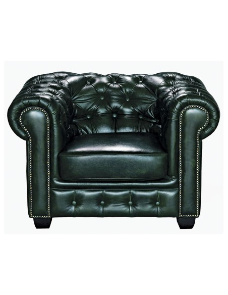 CHESTERFIELD Birmingham Πολυθρόνα Σαλονιού Καθιστικού,Δέρμα Antique Green