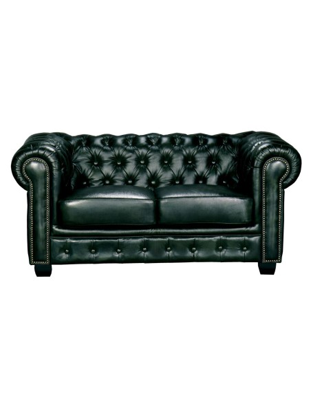 CHESTERFIELD Birmingham Καναπές 2Θέσιος Σαλονιού Καθιστικού,Δέρμα Antique Green