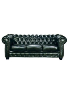 CHESTERFIELD-689 3-S Leather Antique Green