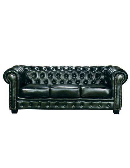 CHESTERFIELD Birmingham 3-S Leather Antique Green