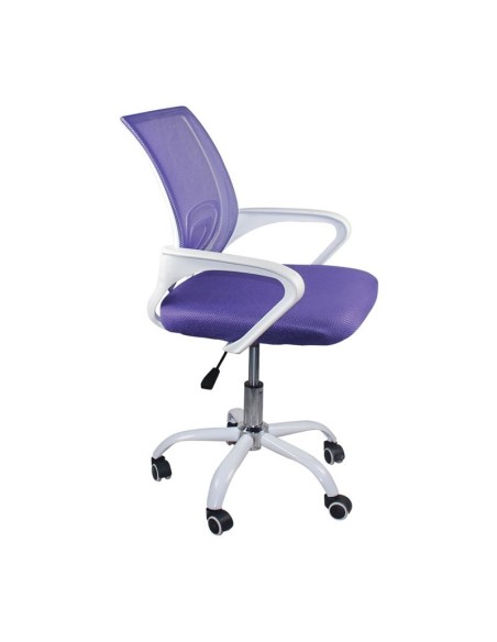 BF2101-SC (without relax) Office Armchair White-Mesh Purple