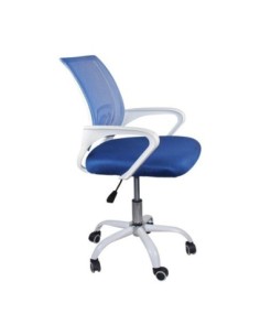 BF2101-SC Πολυθρόνα Γραφείου χωρίς Ανάκλιση Άσπρο - Mesh Μπλε