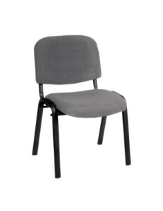SIGMA Stacking Chair Black Frame/Crey Fabric