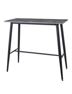 LAVIDA Bar Table 120x60 Metal Black, Cement
