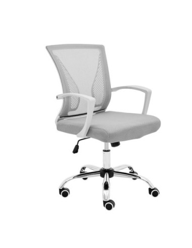 BF2120-S White Armchair Grey Mesh