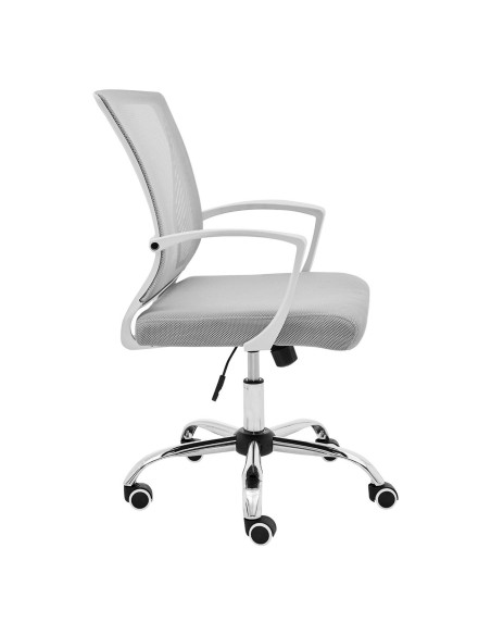 BF2120-S White Armchair Grey Mesh