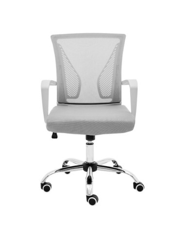 BF2120-S White Armchair Grey Mesh