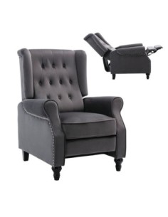 CHESTER Relax Armchair Velure Grey Fabric