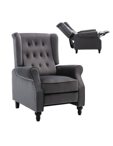 CHESTER Relax Armchair Velure Grey...