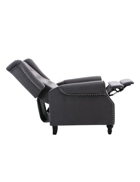 CHESTER Relax Armchair Velure Grey Fabric