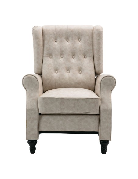 CHESTER Relax Armchair Antique Ecru Fabric