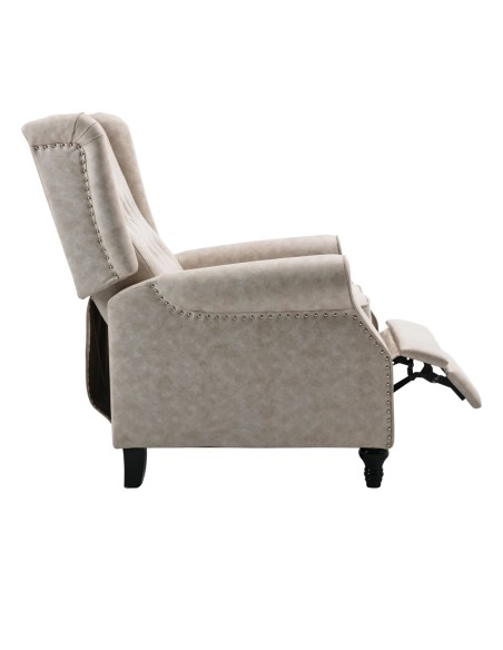 CHESTER Relax Armchair Antique Ecru Fabric