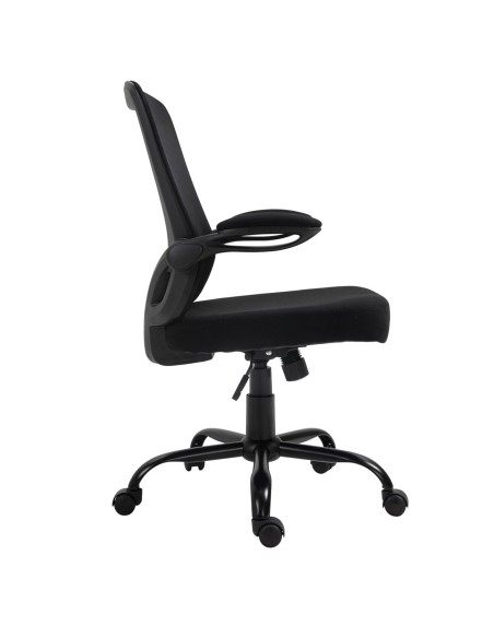 BF2930W Office Armchair Black Mesh-Fabric