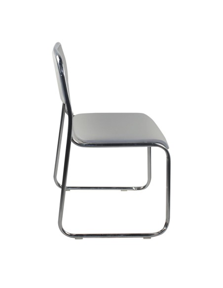 CAMPUS Chair-Chromed Frame-Grey Pu