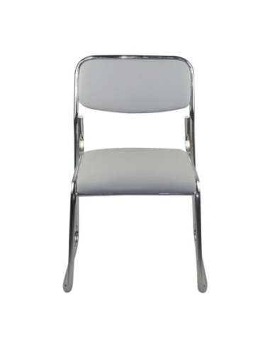 CAMPUS Chair-Chromed Frame-Grey Pu