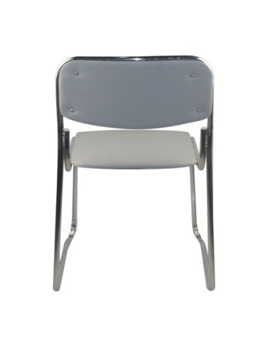 CAMPUS Chair-Chromed Frame-Grey Pu