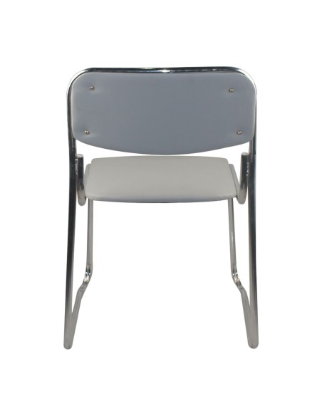 CAMPUS Chair-Chromed Frame-Grey Pu