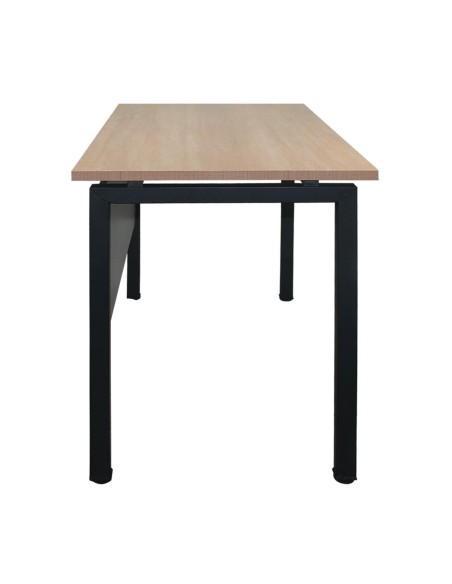 UNIT Γραφείο Μέταλλο Βαφή Μαύρο, Melamine Απόχρωση Sonoma