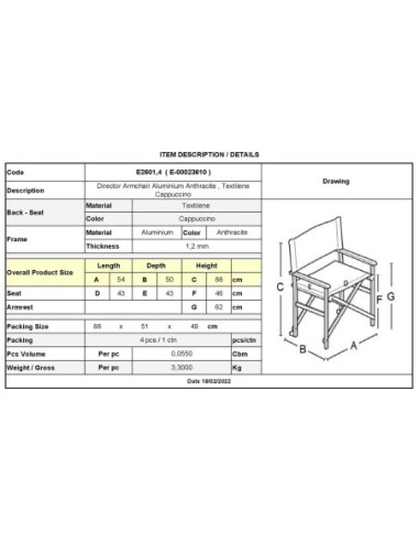 Director Armchair, Aluminium...