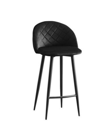 BELLA Bar Stool Metal Black-Fabric...