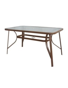 RIO Table 140x80cm Metal Brown