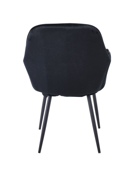 VALERY Armchair Metal Black-Fabric Velure Black