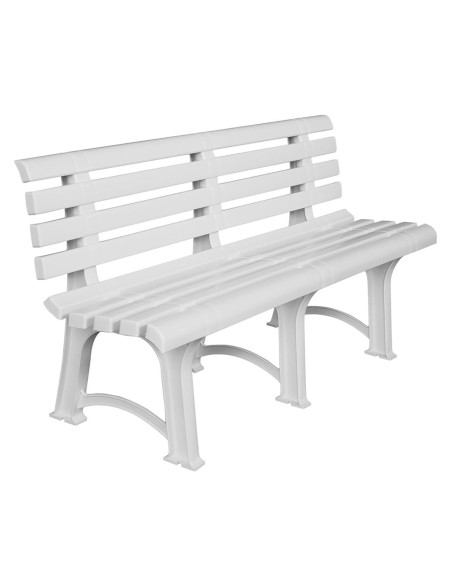 ATENA Παγκάκι Κήπου-Βεράντας, PP Άσπρο