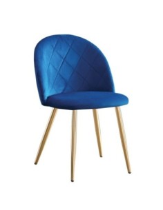 BELLA Chair Gold Chrome, Blue Velure