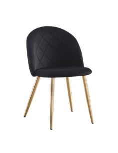 BELLA Chair Gold Chrome, Fabric Velure Black