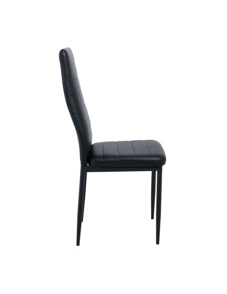 JETTA Chair Full K-D Black Pvc (Black paint)