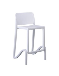 GIANO PP-UV Bar Stool Stackable White (seat height 75cm)