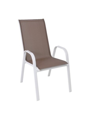 RIO Armchair Metal White-Textilene...