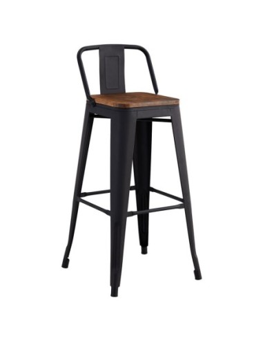 RELIX Wood Σκαμπό Bar με...