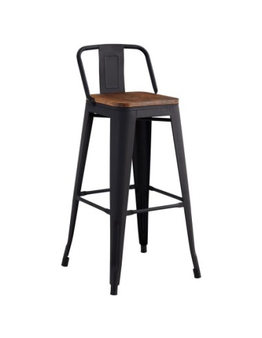 RELIX Wood Σκαμπό Bar με...