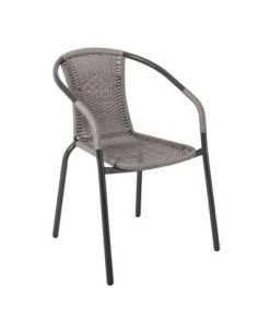 BALENO Armchair Metal Anthracite/Mixed Grey Wicker