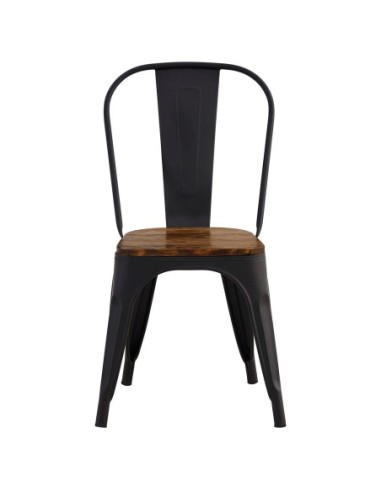 RELIX Wood Καρέκλα Μέταλλο Βαφή Μαύρο...