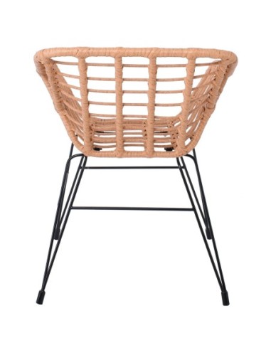 SALSA-S Armchair Metal Black-Wicker...
