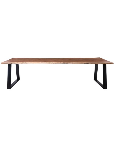 LIZARD-W Dining Table 300x100x78 Acacia Natural Finish (Black Paint)