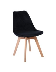 MARTIN Chair Velure Black / assembled cushion